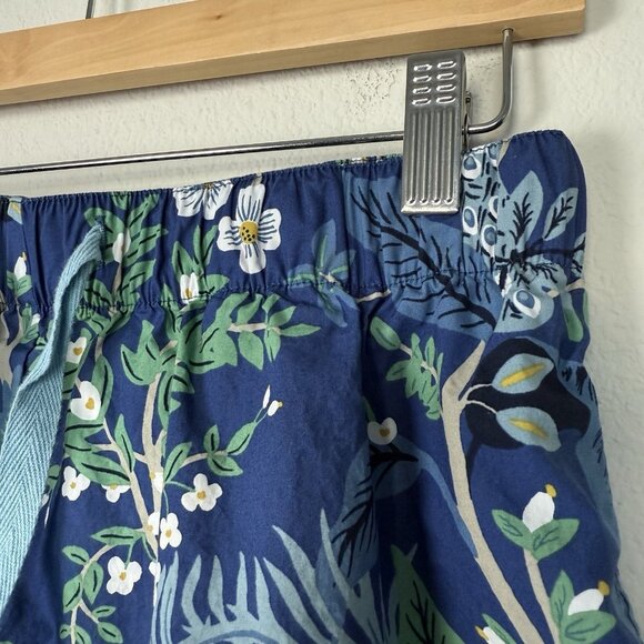 Rifle Paper Co. Poplin Button Front Short Pajama Set Size Small Peacock Print - Picture 10 of 14